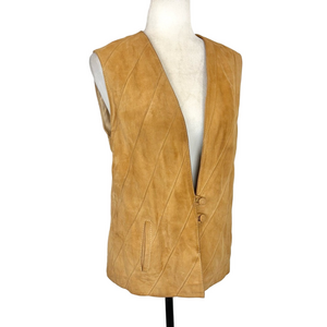 Vater Modell tan suede waistcoat